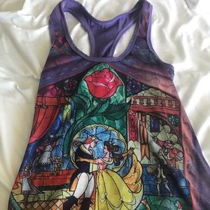 Hot Topic Disney Beauty & The Beast racerback tank